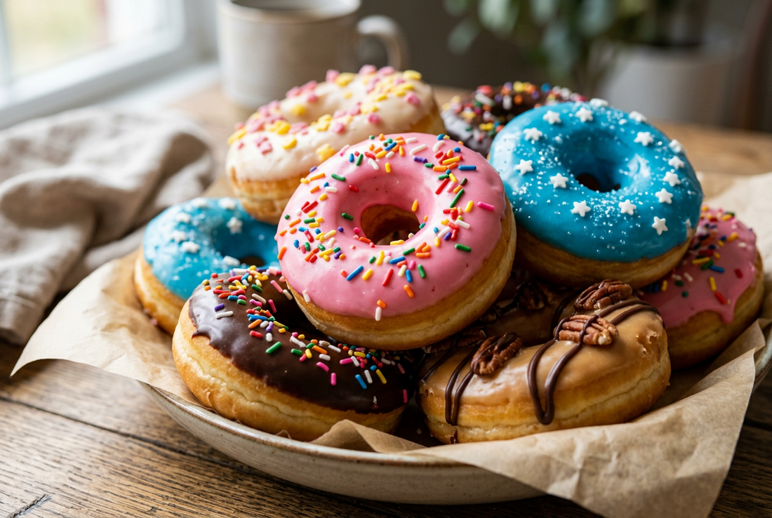 Pile of doughnuts, a reminder of how sugar and excess fat fuel chronic inflammation